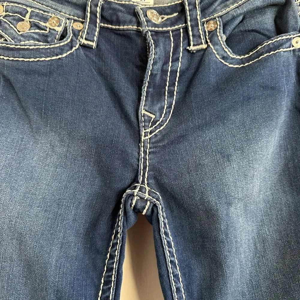 True Religion Women's Blue Denim Curvy Skinny Stretchy Jeans Size 27 - Picture 6 of 12